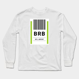 BRB Airport Baggage Label Long Sleeve T-Shirt